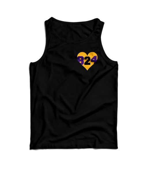 Lebron Tribute 8 24 2 Gold Heart Kobe Bryant Tank Top For UNISEX