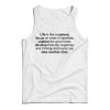 Life Is Like A Camera Photography Quote Tank Top For Men And Women
