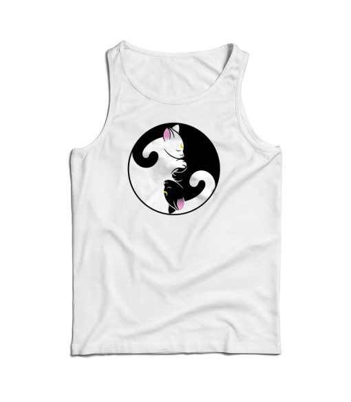 Luna and Artemis Inspired Yin Yang Sailor Cats Tank Top For UNISEX