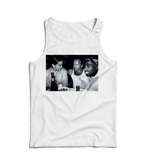 Madonna Sting And 2pac Vintage Pics Tank Top Men’s And Women’s