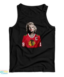 Marilyn Monroe Chicago Blackhawks Toews Jersey Tank Top For UNISEX