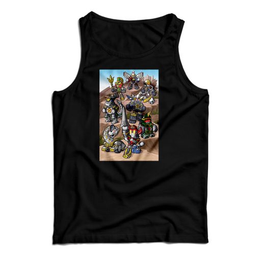 Mighty Morphin Power Rangers Zords Concept Tank Top For UNISEX