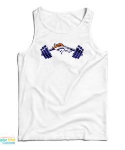 Nathaniel Hackett Denver Broncos Logo Dumbbell Silhouette Tank Top