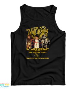 Neil Young 76th Anniversary 1945 2021 Tank Top For UNISEX Neil Young 76th Anniversary 1945 2021 Tank Top For UNISEX