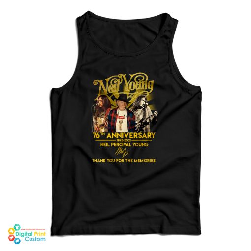 Neil Young 76th Anniversary 1945 2021 Tank Top For UNISEX