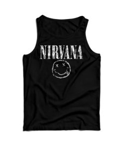 Nirvana Distressed Hand Drawn Logo Tank Top For UNISEX