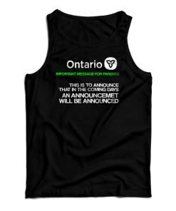 Ontario Government Announcement Ontario Government Announcement