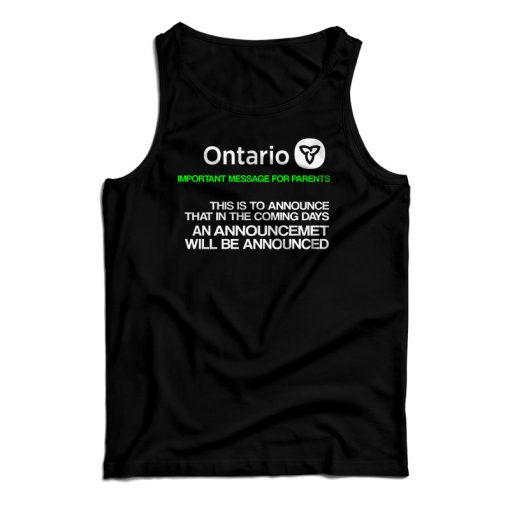 Ontario Government Announcement