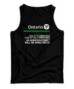 Ontario Government Announcement 1 Ontario Government Announcement 2