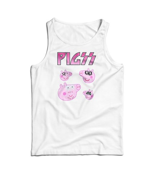 Peppa Pig X Kiss Band Parody Tank Top For Men’s And Women’s