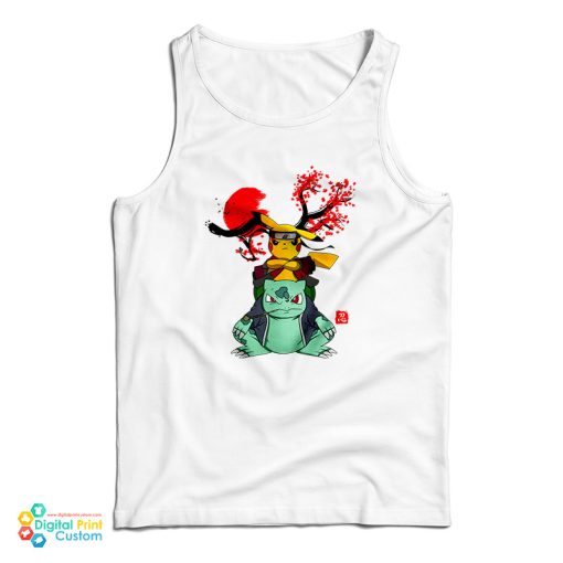 Pokemon Pikachu And Bulbasaur Mashup Naruto Tank Top