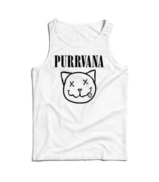 Purrvana Nirvana Parody Logo Tank Top For Men’s And Women’s