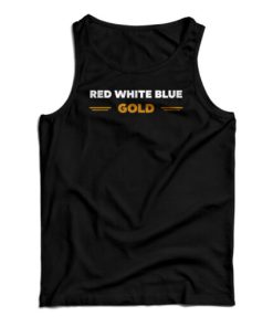 Red White Blue Gold Tank Top For UNISEX