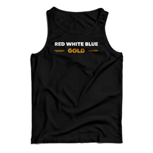 Red White Blue Gold Tank Top For UNISEX