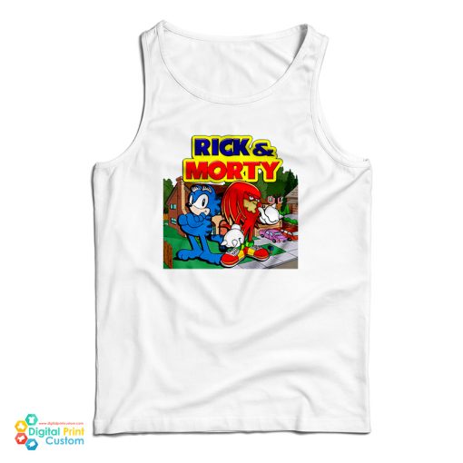 Rick And Morty Garfield Knuckles Tank Top For UNISEX