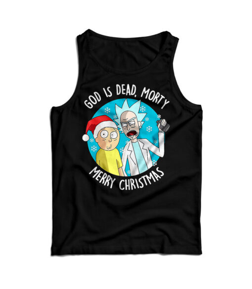 Rick and Morty X Merry Christmas Parody Tank Top For UNISEX