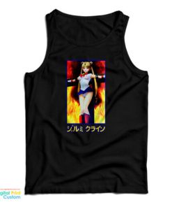 Sailor Moon On Burning Cross Tank Top