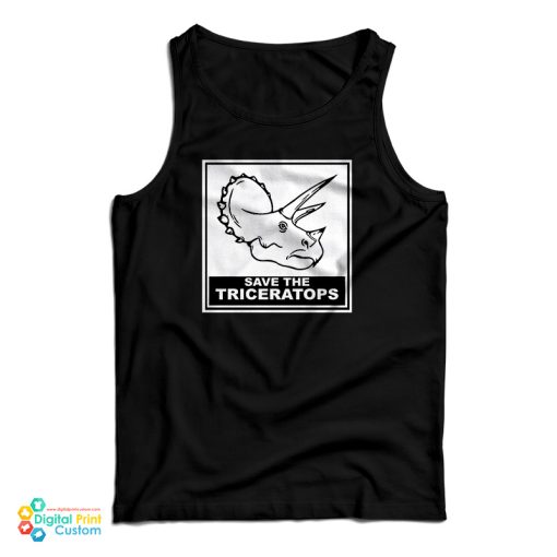 Save The Triceratops Tank Top For UNISEX