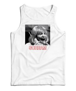 Scream Phone Call White Tank Top For UNISEX