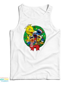 Sesame Street Christmas Wreath Characters Tank Top Sesame Street Christmas Wreath Characters Tank Top