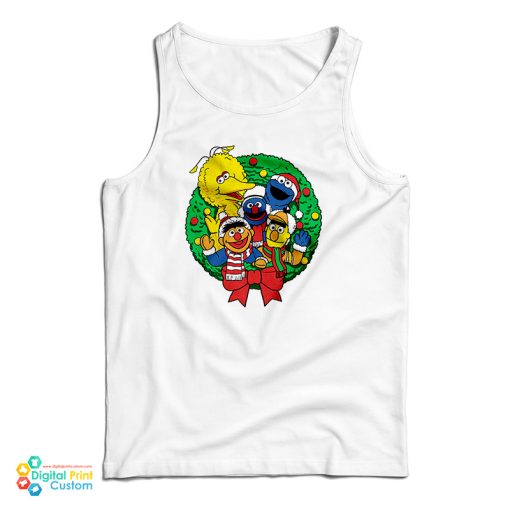 Sesame Street Christmas Wreath Characters Tank Top