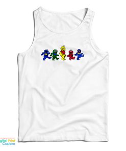 Sesame Street Dancing Bear Style Tank Top For UNISEX