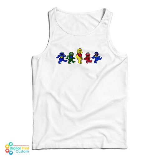 Sesame Street Dancing Bear Style Tank Top For UNISEX