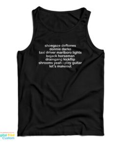 Shoegaze Deftones Donnie Darko Taxi Driver Marlboro Lights Tank Top