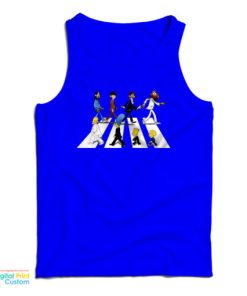 Simpsons Abbey Road The Beatles Parody Tank Top For UNISEX