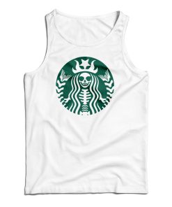 Skeletonbucks Coffee Parody Logo Tank Top