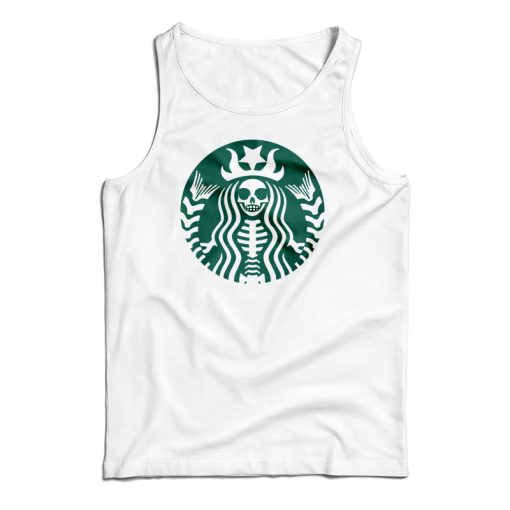 Skeletonbucks Coffee Parody Logo Tank Top