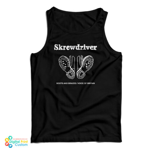 Skrewdriver Boots And Braces Voice Of Britain Tank Top For UNISEX