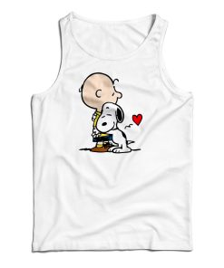 Snoopy Hug Charlie Brown Tank Top For UNISEX