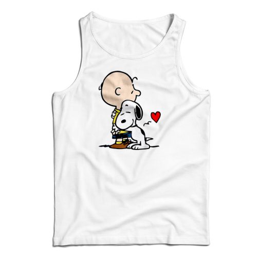 Snoopy Hug Charlie Brown Tank Top For UNISEX