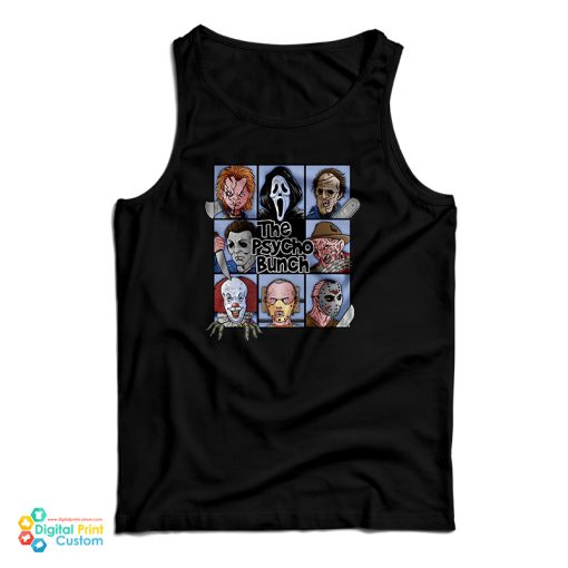 Spooky The Psycho Bunch Serial Killer Halloween Horror Tank Top