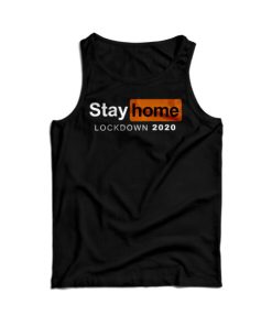 Stay Home Lockdown 2020 Pornhub Logo Parody Tank Top For UNISEX