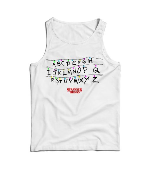 Stranger Things Alphabet Lights Tank Top For Men’s And Women’s