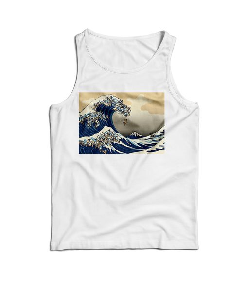 The Great Wave of Pug Tank Top Trendy Clothes For Men’s And Women’s