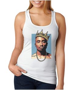 Tupac Shakur King Crown Hip-Hop Rap Tank Top For Men And Women