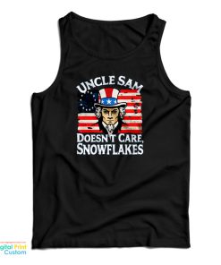 Uncle Sam Don’t Care Snowflake Tank Top For UNISEX
