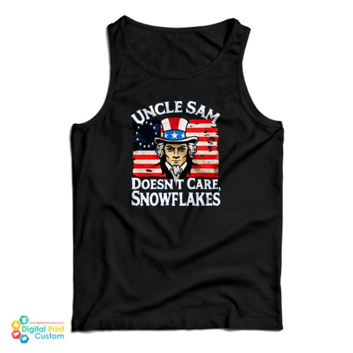 Uncle Sam Don’t Care Snowflake Tank Top For UNISEX