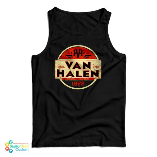 Van Halen Speed Shop World Tour Band Tank Top For UNISEX