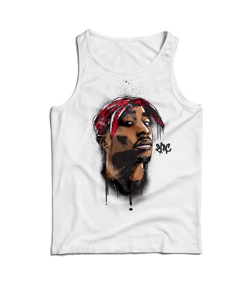 Vintage Tupac Shakur Face 2Pac Tank Top For Men’s And Women’s