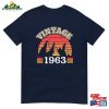 60Th Birthday T-Shirt – 1963 Vintage Mountains Hiking Funny Happy Party Shirt For Men Hoodie