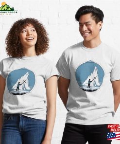 A Person Standing On Boat With Harpoon Gun Aimed At An Iceberg Classic T-Shirt Sweatshirt Hoodie