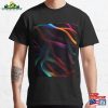 Abstract Iridescent Curves Pattern Classic T-Shirt Hoodie
