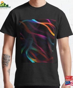 Abstract Iridescent Curves Pattern Classic T-Shirt Hoodie Abstract Iridescent Curves Pattern Classic T-Shirt Hoodie