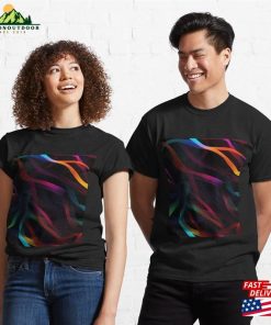 Abstract Iridescent Curves Pattern Classic T-Shirt Hoodie