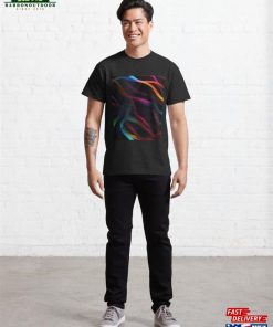 Abstract Iridescent Curves Pattern Classic T-Shirt Hoodie 2 Abstract Iridescent Curves Pattern Classic T Shirt Hoodie 3