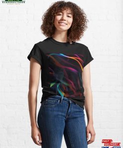 Abstract Iridescent Curves Pattern Classic T-Shirt Hoodie 3 Abstract Iridescent Curves Pattern Classic T Shirt Hoodie 4